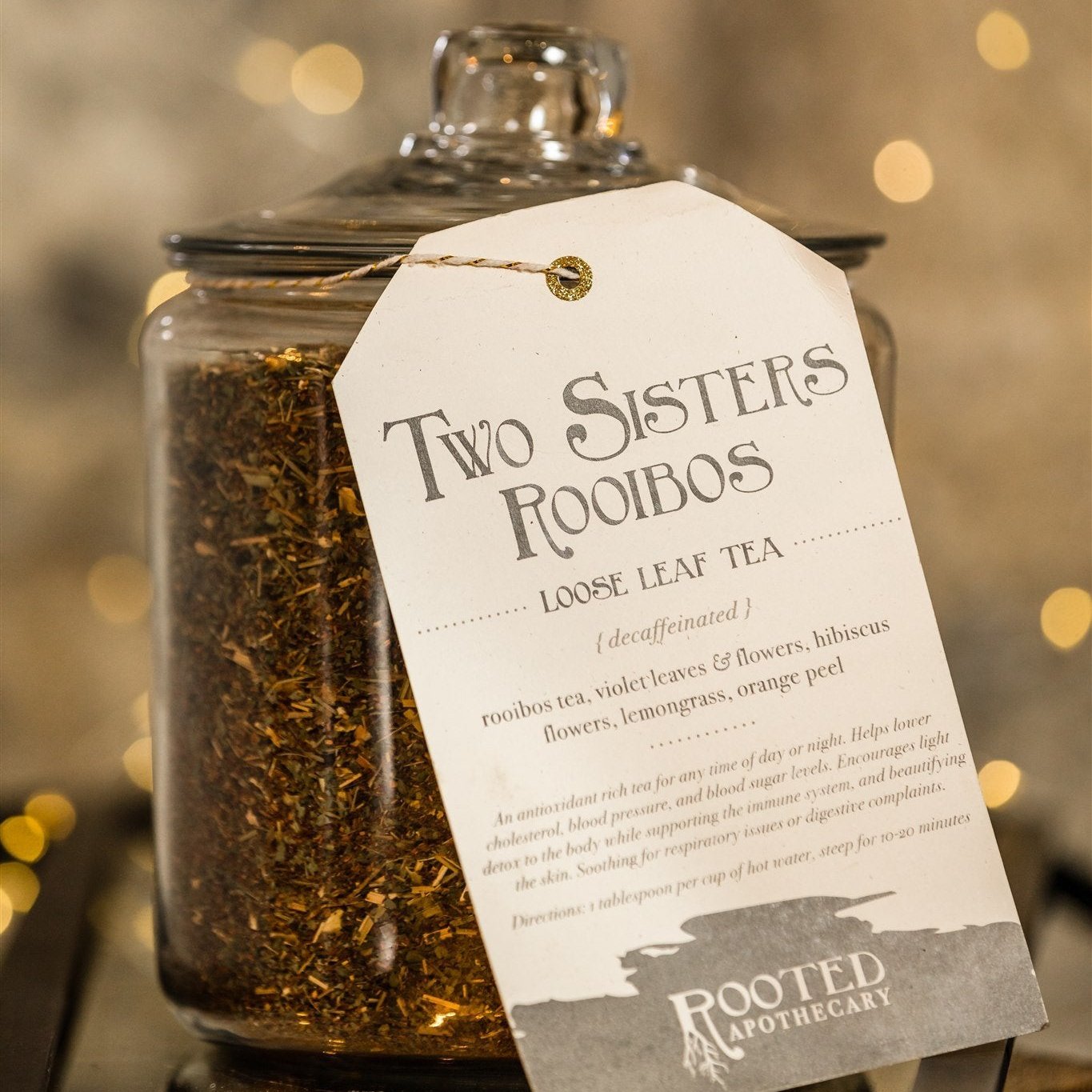 Loose Leaf Tea Rooibos 2 Sisters organic wildcrafted | Rooted Apothecary